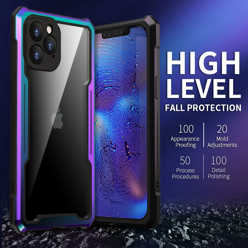 Shockproof Armor Case For iPhone 12 Pro MAX Coque Colorful Rainbow Metal Bumper Anti-knock Transparent Cover For iPhone 12 Mini
Shockproof Armor Case For iPhone 12 Pro MAX Coque Colorful Rainbow Metal Bumper Anti-knock Transparent Cover For iPhone 12 Mini