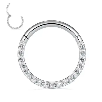 GAGABODY 16G 316L Stainless Steel CZ Septum Piercing Clicker Ring Hinged Nose Rings Hoop
GAGABODY 16G 316L Stainless Steel CZ Septum Piercing Clicker Ring Hinged Nose Rings Hoop