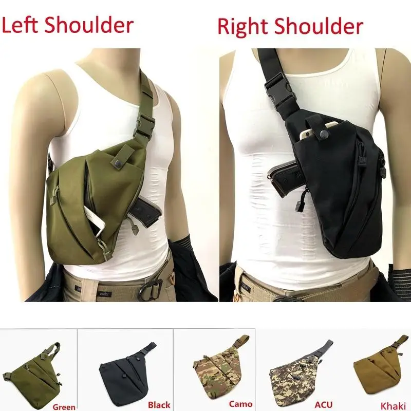 Outdoor Tactical Storage Gun Holster Shoulder Bags Men Anti-theft Chest Bag Nylon Sports Hunting Crossbody Pistol Bag
Outdoor Tactical Storage Gun Holster Shoulder Bags Men Anti-theft Chest Bag Nylon Sports Hunting Crossbody Pistol Bag