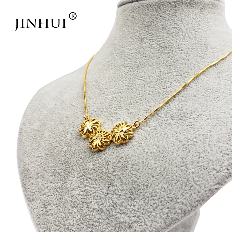 JINHUI Модные женские ювелирные ожерелья с кулоном золотого цвета 45 см цепочка