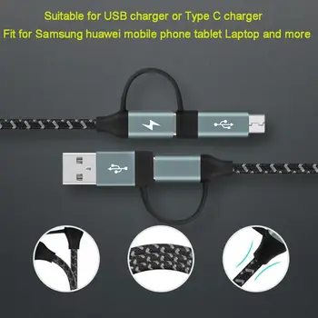 60W 3A Nylon Braided 4 in 1 Multiple USB + Type C to USB C + Micro USB Fast Charge Adapter Data Cable Cord
60W 3A Nylon Braided 4 in 1 Multiple USB + Type C to USB C + Micro USB Fast Charge Adapter Data Cable Cord