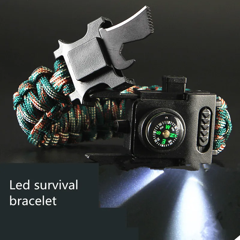 Led-Lights-Paracord-550-4mm-Rope-Bracelet-Multi-Used-Parachute-Cord-Camping-Hiking-Fishing-Tour-First