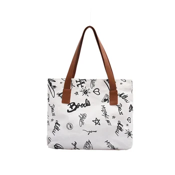 2020 New Collection Women Bag Simple Fresh Print Pattern Canvas Tote Bag Fashion Young Lady Shoulder Bag
2020 New Collection Women Bag Simple Fresh Print Pattern Canvas Tote Bag Fashion Young Lady Shoulder Bag