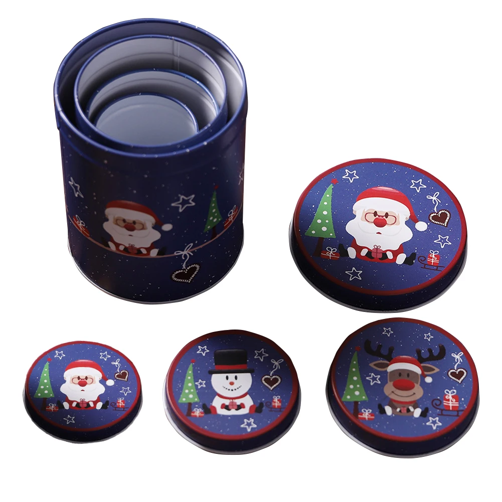 4 Pcs Portable Storage Party Gift Case Cartoon Holiday Container Round Tinplate Home Decoration Children Candy Box Set Christmas
4 Pcs Portable Storage Party Gift Case Cartoon Holiday Container Round Tinplate Home Decoration Children Candy Box Set Christmas