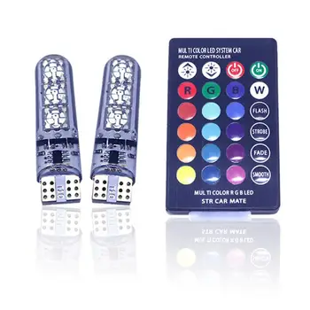 RGB Remote Control Car LED Light T10 5050 6SMD Side Light License Plate Light Decorative Lamp Wedge Bulbs Remote Control TXTB1 
RGB Remote Control Car LED Light T10 5050 6SMD Side Light License Plate Light Decorative Lamp Wedge Bulbs Remote Control TXTB1
