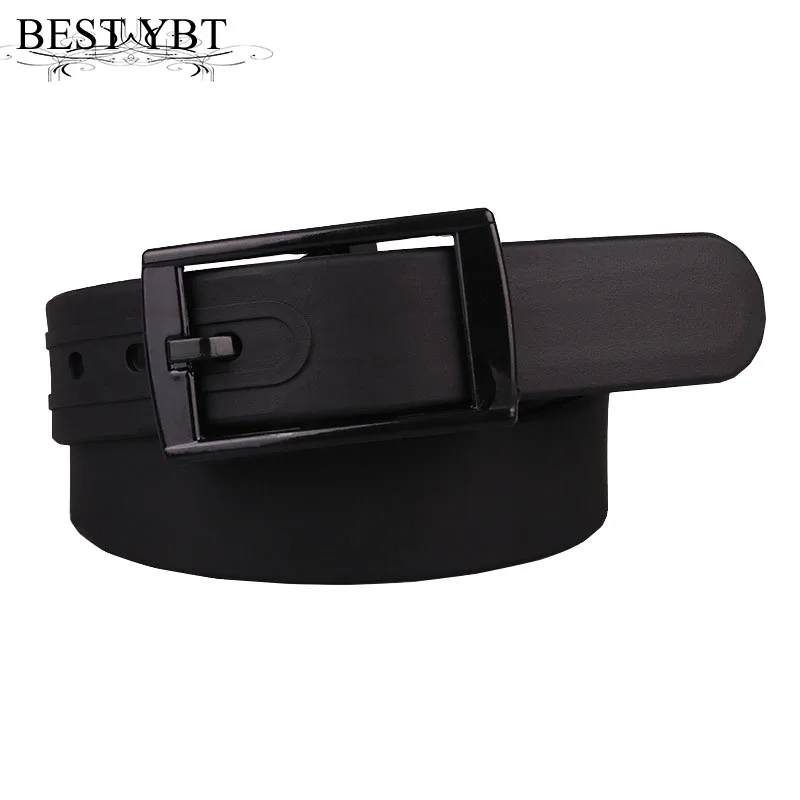 Best YBT Women Silica Gel belt Plastic Pin Buckle Belt New Prevent Allergy Fashion Candy Color Without Metal Decoration | Аксессуары для
