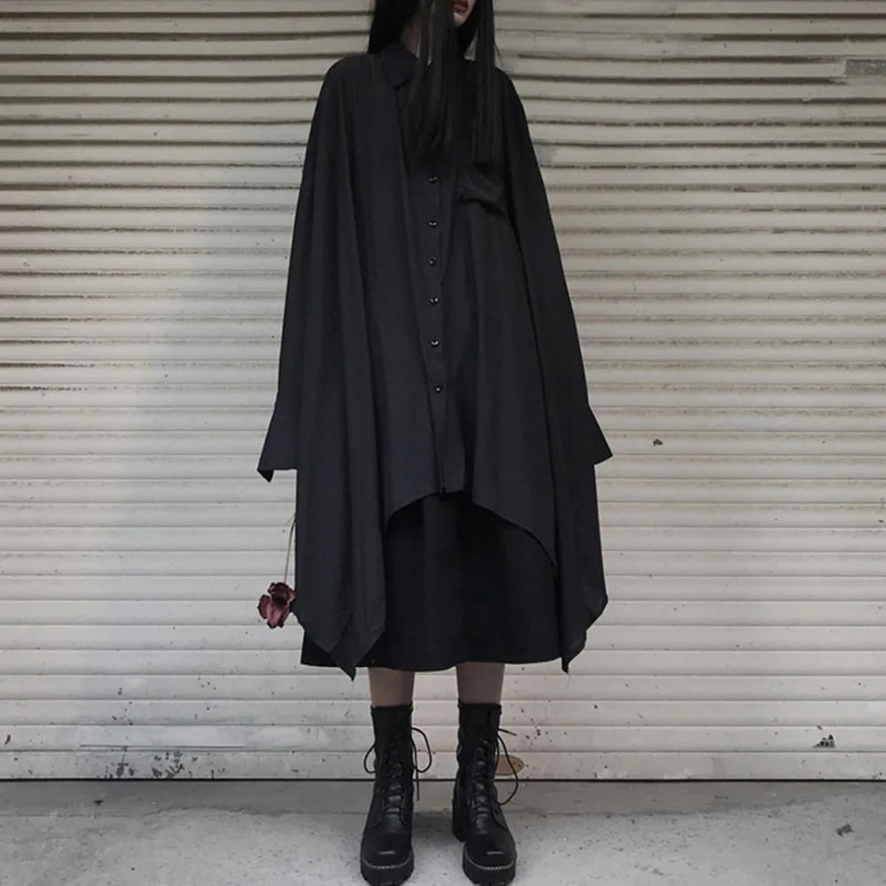Gothic Oversize Shirt Women Black Long Blouse Spring 2020 Loose Plus Size Long Sleeve Goth Blouses Fashion Preppy Style Tops
Gothic Oversize Shirt Women Black Long Blouse Spring 2020 Loose Plus Size Long Sleeve Goth Blouses Fashion Preppy Style Tops