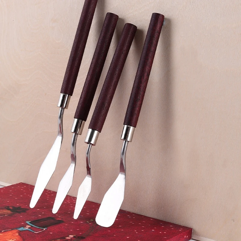 Generic Y8AC 7 Pcs Metal Palette Knives Set Stainless Steel Spatula