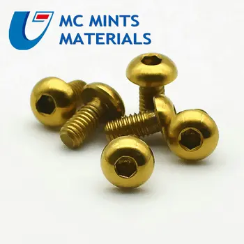 Cylinder Titanium Bolt M3 x5 6 8 10 12 16 20 25mm Truss Head TC4 Gold Color Multicolor Titanium Screws Ti Fasteners 6pcs
Cylinder Titanium Bolt M3 x5 6 8 10 12 16 20 25mm Truss Head TC4 Gold Color Multicolor Titanium Screws Ti Fasteners 6pcs