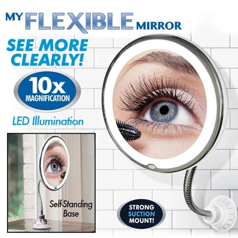 LED Mirror Makeup Mirror 360 Degree Rotation 10X Magnifying Mirror Folding Vanity Mirror Light Makeup Tools Dropshipping
LED Mirror Makeup Mirror 360 Degree Rotation 10X Magnifying Mirror Folding Vanity Mirror Light Makeup Tools Dropshipping