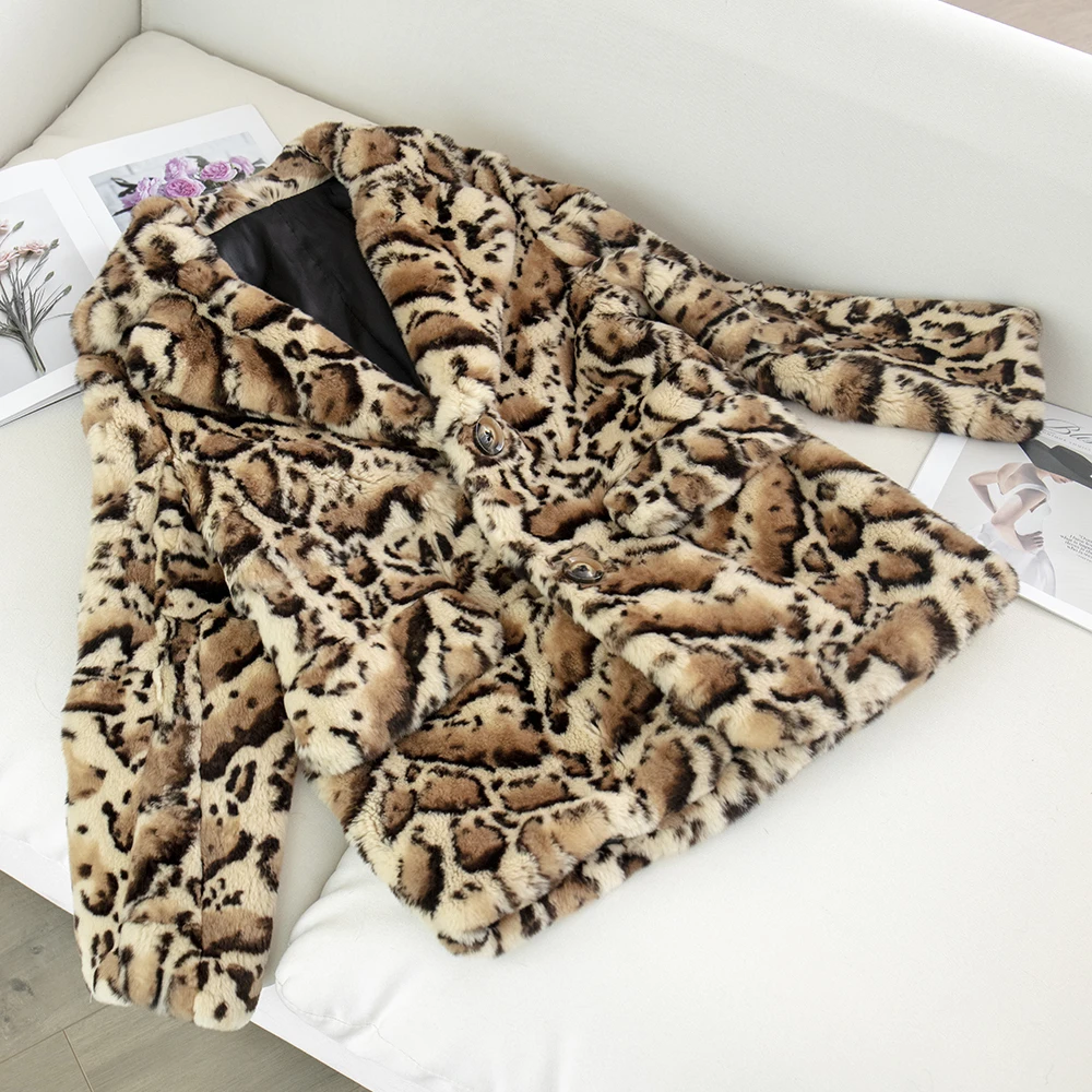 Real rex rabbit fur coat women winter plus size with Leopard print genuine leather jacket maomaokong clothes
Real rex rabbit fur coat women winter plus size with Leopard print genuine leather jacket maomaokong clothes