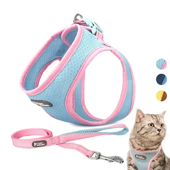 Mesh Cat Harness and Leash for Walking Cat Puppy Adjustable Kitten Vest with Reflective Strap Comfort Fit for Small Medium Dog
Mesh Cat Harness and Leash for Walking Cat Puppy Adjustable Kitten Vest with Reflective Strap Comfort Fit for Small Medium Dog