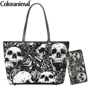 Coloranimal Day of the Dead Skull Pattern Tote Shoulder Bag for Women 2Pcs/Set Handbag with Purse Large PU Crossbody Bag Bolsa
Coloranimal Day of the Dead Skull Pattern Tote Shoulder Bag for Women 2Pcs/Set Handbag with Purse Large PU Crossbody Bag Bolsa