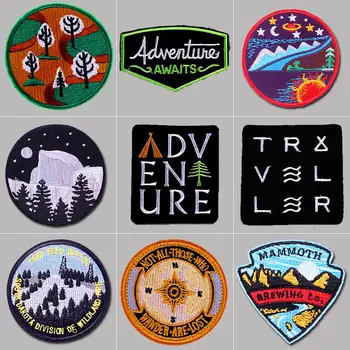 Mountain Travel Patch Embroidery Patches Iron On Patches For Clothing Explore Nature Traveling Cloth decor parche ropa 
Mountain Travel Patch Embroidery Patches Iron On Patches For Clothing Explore Nature Traveling Cloth decor parche ropa