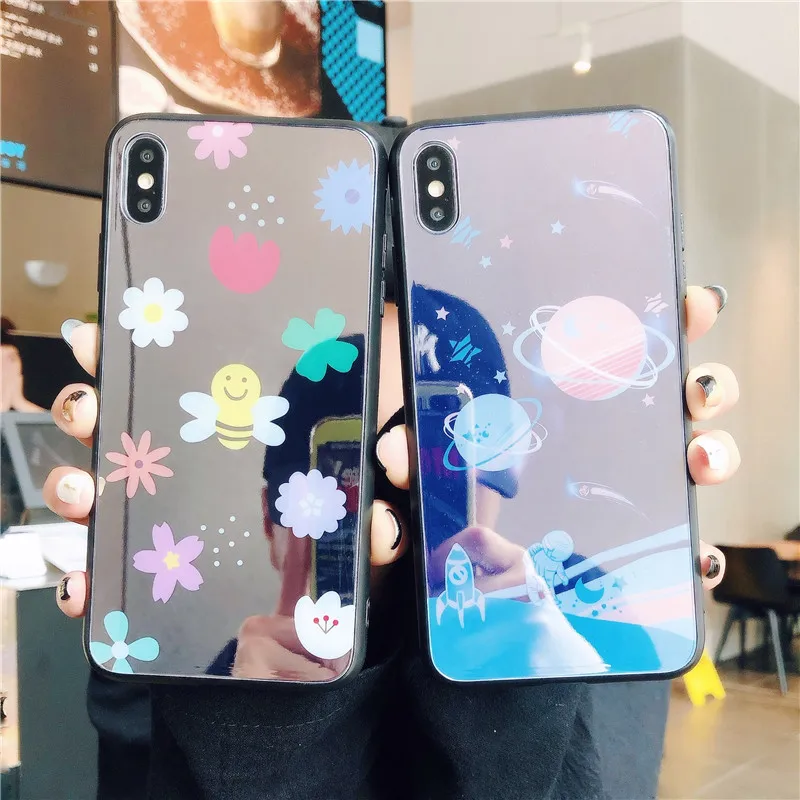 Luxury planet glass phone cases for Apple iphone X XR XS Max 7 8 6 6s Plus case cute flower bee mirror hard shiny floral cover
Luxury planet glass phone cases for Apple iphone X XR XS Max 7 8 6 6s Plus case cute flower bee mirror hard shiny floral cover