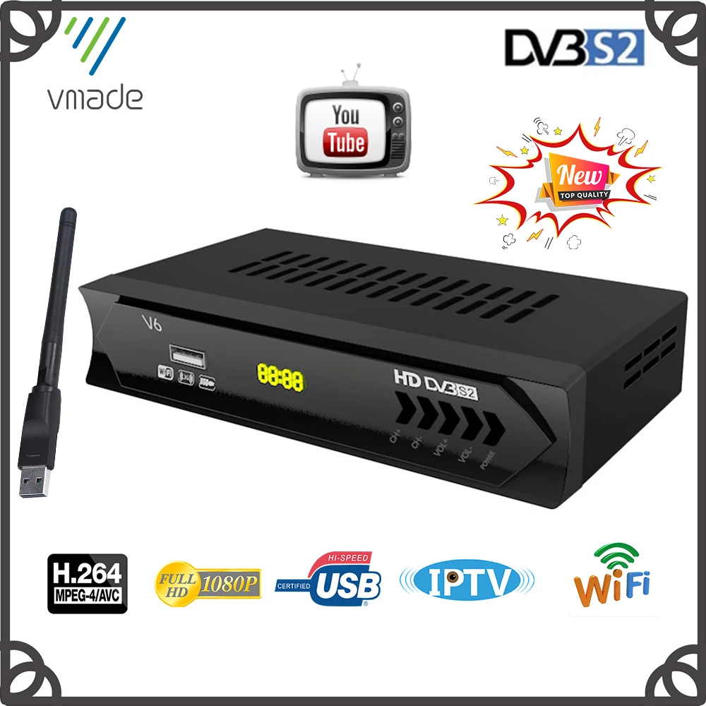 Vmade Brazil South America Digital Satellite Receiver HD TV Tuner DVB S2 Receptor H.264 Support Wifi Cccam Europe Biss Youtube
Vmade Brazil South America Digital Satellite Receiver HD TV Tuner DVB S2 Receptor H.264 Support Wifi Cccam Europe Biss Youtube