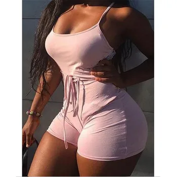 2019 New Women's Sexy Lace-up Backless Sleeveless Bodycon Slim Fit Jumpsuit Summer Clubwear Bodysuit Short Jumsuits Females Hot
2019 New Women's Sexy Lace-up Backless Sleeveless Bodycon Slim Fit Jumpsuit Summer Clubwear Bodysuit Short Jumsuits Females Hot
