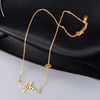 Amaiyllis 18K Gold Minimalist Heartbeat necklace Fashion Stethoscope Heartbeat Necklace Pendant Medical Nurse Doctor Lover Gifts
Amaiyllis 18K Gold Minimalist Heartbeat necklace Fashion Stethoscope Heartbeat Necklace Pendant Medical Nurse Doctor Lover Gifts