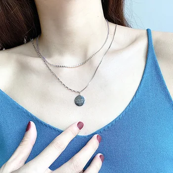 Exaggerated S925 sterling silver double-layer English brand necklace female ins cross-border niche design choker
Exaggerated S925 sterling silver double-layer English brand necklace female ins cross-border niche design choker