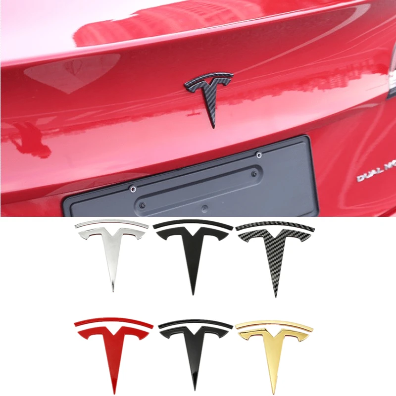 Zinc Alloy Car Front Hood Cover Emblem Sticker Styling for Tesla Logo Model3 ModeS ModleX Auto Rear Trunk Badge Accessories | Автомобили и