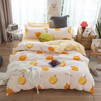 BEST.WENSD Fruit Durian Bedding sets Yellow Quilt cover Bed Linen Pillow Cover3-4pcss/sets king bed Simple duvet cover set sheet
BEST.WENSD Fruit Durian Bedding sets Yellow Quilt cover Bed Linen Pillow Cover3-4pcss/sets king bed Simple duvet cover set sheet