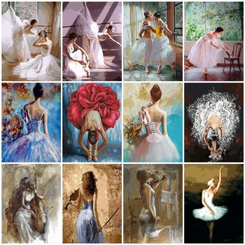 HUACAN DIY Pictures By Numbers Ballet Girl Kits Drawing Canvas HandPainted Oil Painting By Number Dancer Figure Home Decor 
HUACAN DIY Pictures By Numbers Ballet Girl Kits Drawing Canvas HandPainted Oil Painting By Number Dancer Figure Home Decor