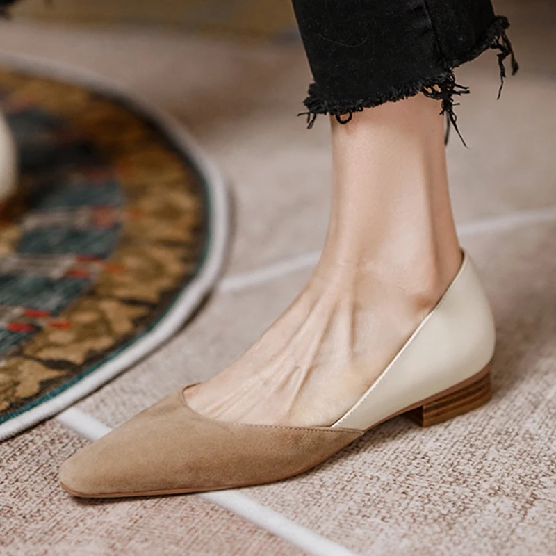 Mixed colors fashion concise design streetwear small square toe 1.5cm low heels slip on brown leisure women pumps MUC18 MUYISEXI 
Mixed colors fashion concise design streetwear small square toe 1.5cm low heels slip on brown leisure women pumps MUC18 MUYISEXI