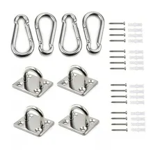 316 Stainless Steel Pad Eye Plates+carabiner Clips Kit 4Pcs 4Pcs Carabiner Clips 50 Kg Eye Plate Oblong Pad
316 Stainless Steel Pad Eye Plates+carabiner Clips Kit 4Pcs 4Pcs Carabiner Clips 50 Kg Eye Plate Oblong Pad