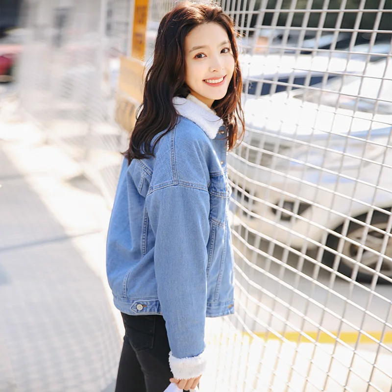 2018 Winter New Style Korean-style Students BF Thick Fold-down Collar Lambs Wool Jeans Coat Women's Short plus Velvet
2018 Winter New Style Korean-style Students BF Thick Fold-down Collar Lambs Wool Jeans Coat Women's Short plus Velvet