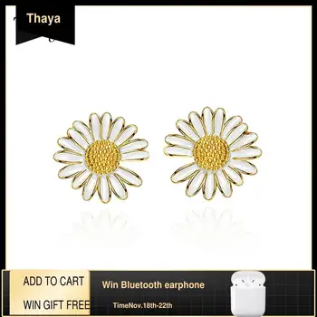 Thaya Daisy Earrings Real S925 Sterling Silver Gold Plated Earring Simple Style For Women Silver Earring Fine Jewelry Fashion
Thaya Daisy Earrings Real S925 Sterling Silver Gold Plated Earring Simple Style For Women Silver Earring Fine Jewelry Fashion