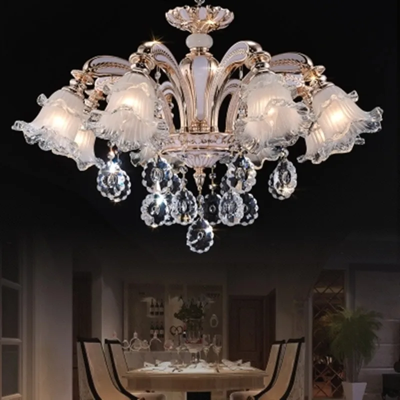 Роскошная хрустальная люстра лампа для гостиной комнатное освещение