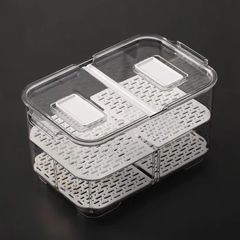Plastic Double Sealed Drain Storage Box Refrigerator Fruit Vegetable Drain Storage Containers with Lid Kitchen Fridge Organizer
Plastic Double Sealed Drain Storage Box Refrigerator Fruit Vegetable Drain Storage Containers with Lid Kitchen Fridge Organizer