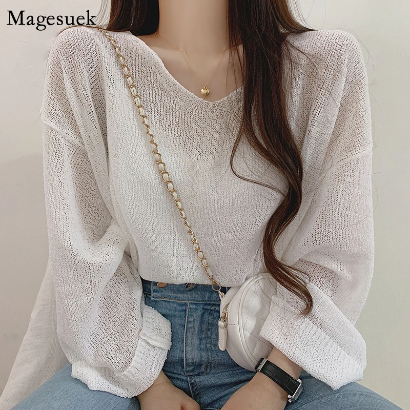 Женская Вязаная рубашка с длинным рукавом, белая блузка большого размера из вискозы с V-образным вырезом, весна-лето 2021
Женская Вязаная рубашка с длинным рукавом, белая блузка большого размера из вискозы с V-образным вырезом, весна-лето 2021