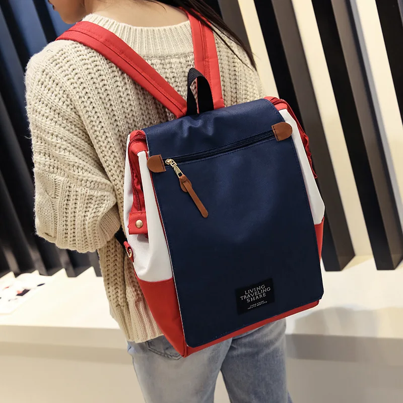 Backpack Women's Canvas New Style Korean-style Large-Volume Contrast Color Middle School Students School Bag Casual Backpack Wat
Backpack Women's Canvas New Style Korean-style Large-Volume Contrast Color Middle School Students School Bag Casual Backpack Wat