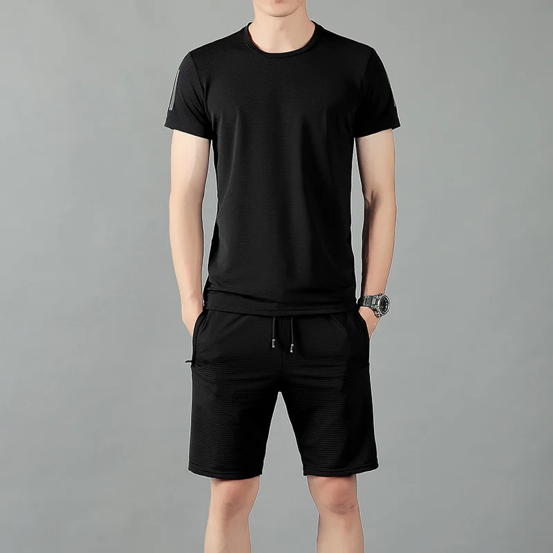 Summer Sports Two-Piece Set Men's Running Loose-Fit Breathable Training Suit Plus-sized Short Sleeve Casual Fitness Suit
Summer Sports Two-Piece Set Men's Running Loose-Fit Breathable Training Suit Plus-sized Short Sleeve Casual Fitness Suit