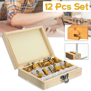 12pcs/set Woodworking Milling Cutters 1/4/8mm Shank Carbide Router Bit For Wood Cutter Engraving Cutting Tools
12pcs/set Woodworking Milling Cutters 1/4/8mm Shank Carbide Router Bit For Wood Cutter Engraving Cutting Tools