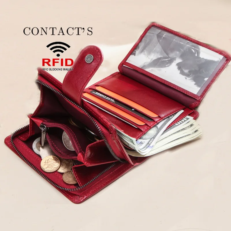 Black Angel New Rfid Anti-theft Brush Leather Women's Wallet Multi-function Three Fold Buckle Women's Bag Card Bag
Black Angel New Rfid Anti-theft Brush Leather Women's Wallet Multi-function Three Fold Buckle Women's Bag Card Bag