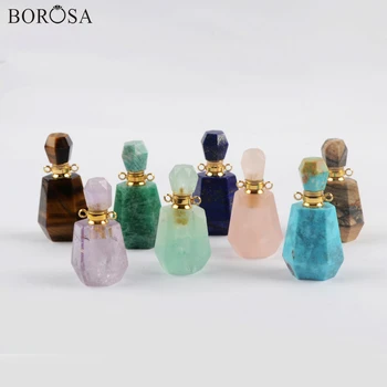 BOROSA 3Pcs Natural Gems Stone Perfume Bottle Connector for Women Necklace Amazonite Lapis Essential Oil Diffuser Pendant G1965
BOROSA 3Pcs Natural Gems Stone Perfume Bottle Connector for Women Necklace Amazonite Lapis Essential Oil Diffuser Pendant G1965