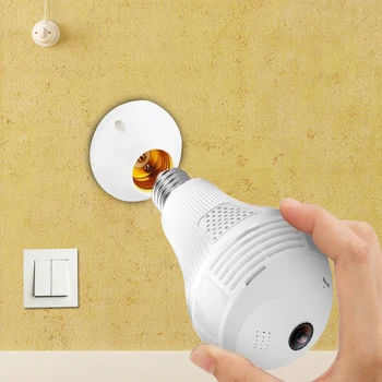 Light Bulb Security IP Camera WiFi 360 Degree Panoramic Fisheye Home Two Way Audio Wireless Remote Control Video Surveillance
Light Bulb Security IP Camera WiFi 360 Degree Panoramic Fisheye Home Two Way Audio Wireless Remote Control Video Surveillance