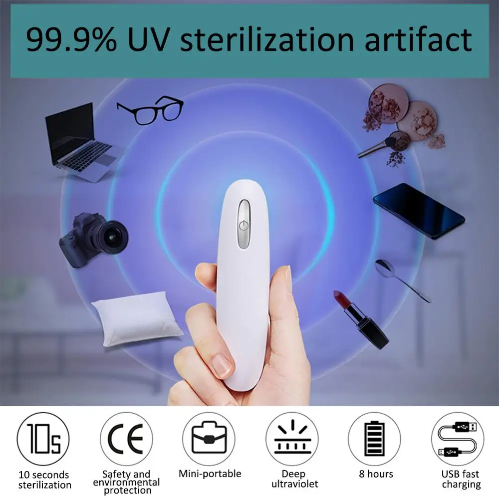 UVC disinfection light Handheld Car sterilization lamp Mini Portable Sanitizer Light USB disinfection Lamp for Home Office
UVC disinfection light Handheld Car sterilization lamp Mini Portable Sanitizer Light USB disinfection Lamp for Home Office