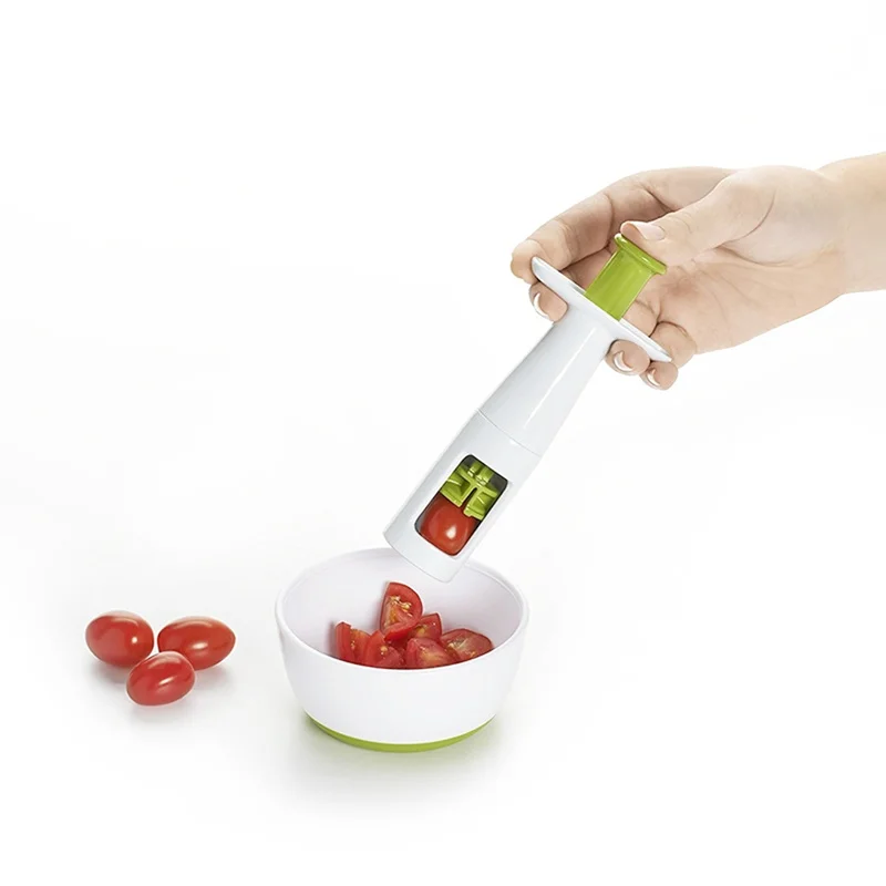 Fruit Vegetable Cutting Tool Kitchen Gadget Plastic Hand Press Slicer Cherry Tomato Cutter Shreadders Grape Cutting Holder
Fruit Vegetable Cutting Tool Kitchen Gadget Plastic Hand Press Slicer Cherry Tomato Cutter Shreadders Grape Cutting Holder