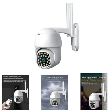 1080P WiFi Camera Outdoor Auto Tracking IR LED IP Waterproof Motion Detection PTZ CCTV Surveillance Camera
1080P WiFi Camera Outdoor Auto Tracking IR LED IP Waterproof Motion Detection PTZ CCTV Surveillance Camera
