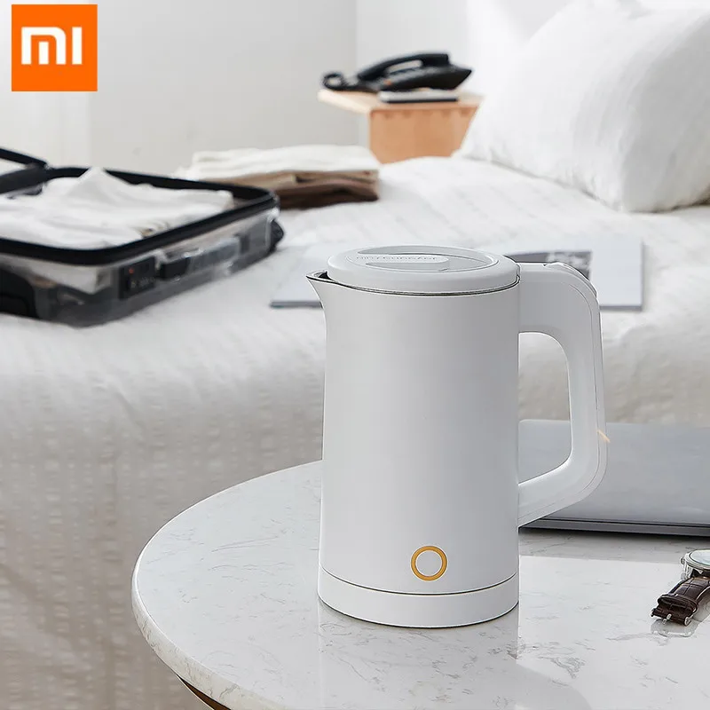 

Xiaomi S06-W1 Electric Kettle 0.6L Double Layer 304 Stainless Steel Instant Heating Water Kettle From Xiaomi Youpin 110V-240V