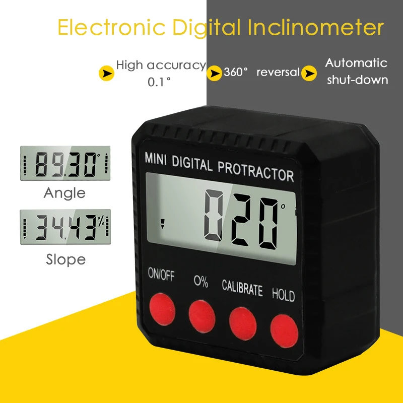 Magnetic Digital Angle Finder 360 Degree Mini Digital Protractor Inclinometer Electronic Level Box Magnetic Base Measuring Tools
Magnetic Digital Angle Finder 360 Degree Mini Digital Protractor Inclinometer Electronic Level Box Magnetic Base Measuring Tools