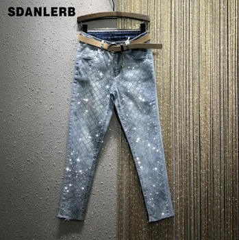 Hot Drill Jeans Woman 2020 Spring New High Waist Jeans Rhinestone Stretch Slim-Fit Denim Pencil Pants Jean Femme Ropa Mujer
Hot Drill Jeans Woman 2020 Spring New High Waist Jeans Rhinestone Stretch Slim-Fit Denim Pencil Pants Jean Femme Ropa Mujer