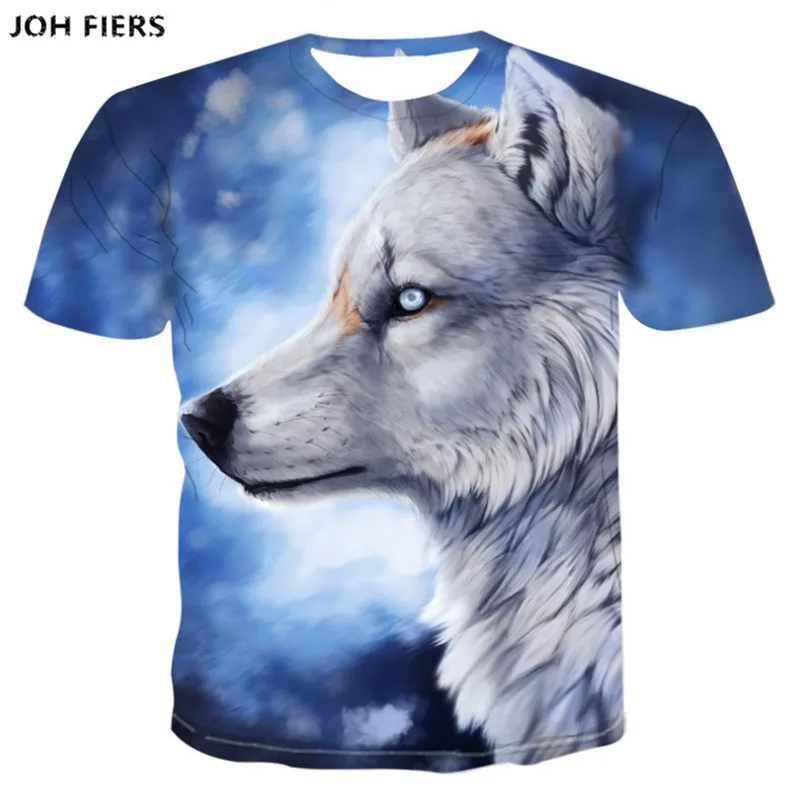 JOH FIERS Newest Wolf 3D Print Men's T-Shirts Animal Cool Funny T Shirt Men short-sleeved Summer Tops tshirt Male Skull Fashion
JOH FIERS Newest Wolf 3D Print Men's T-Shirts Animal Cool Funny T Shirt Men short-sleeved Summer Tops tshirt Male Skull Fashion
