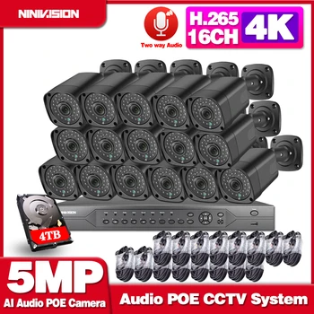 16CH 4K Ultra HD POE Network Video Security System 5MP H.265+ NVR With 16pcs 5MP Two way Audio IP Outdoor Camera Security Kit
16CH 4K Ultra HD POE Network Video Security System 5MP H.265+ NVR With 16pcs 5MP Two way Audio IP Outdoor Camera Security Kit