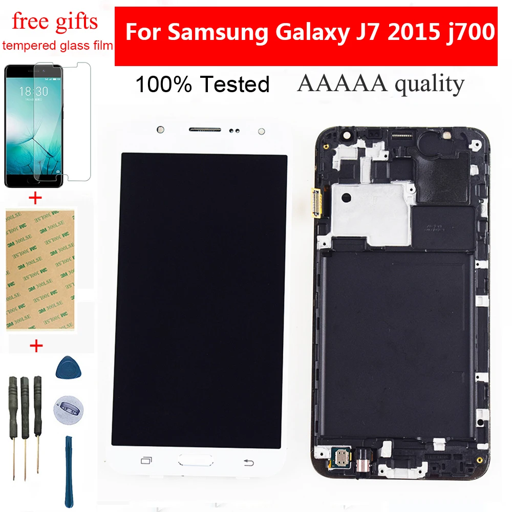 Для Samsung Galaxy J7 2015 j700 LCD J700F J700M J700H ЖК дисплей монитор экран + сенсорный дигитайзер