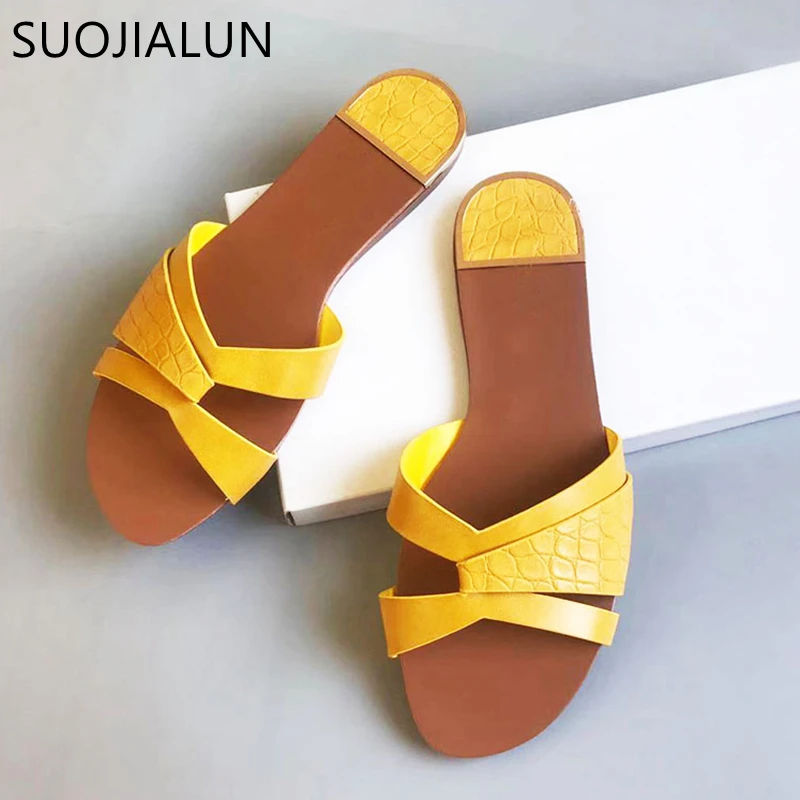 SUOJIALUN Women Brand Slippers Summer Outdoor Beach Women Sandal Flat Heel Casual Ladies Beach Flip Flops Slides
SUOJIALUN Women Brand Slippers Summer Outdoor Beach Women Sandal Flat Heel Casual Ladies Beach Flip Flops Slides