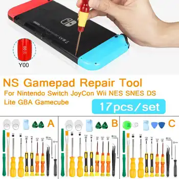 17 in 1 NS Gamepad Repair Tools Screwdriver Game Bit Repair Tool Kit for NintendoSwitch forWii /DS /DS Lite /GBA/SNES Classic
17 in 1 NS Gamepad Repair Tools Screwdriver Game Bit Repair Tool Kit for NintendoSwitch forWii /DS /DS Lite /GBA/SNES Classic